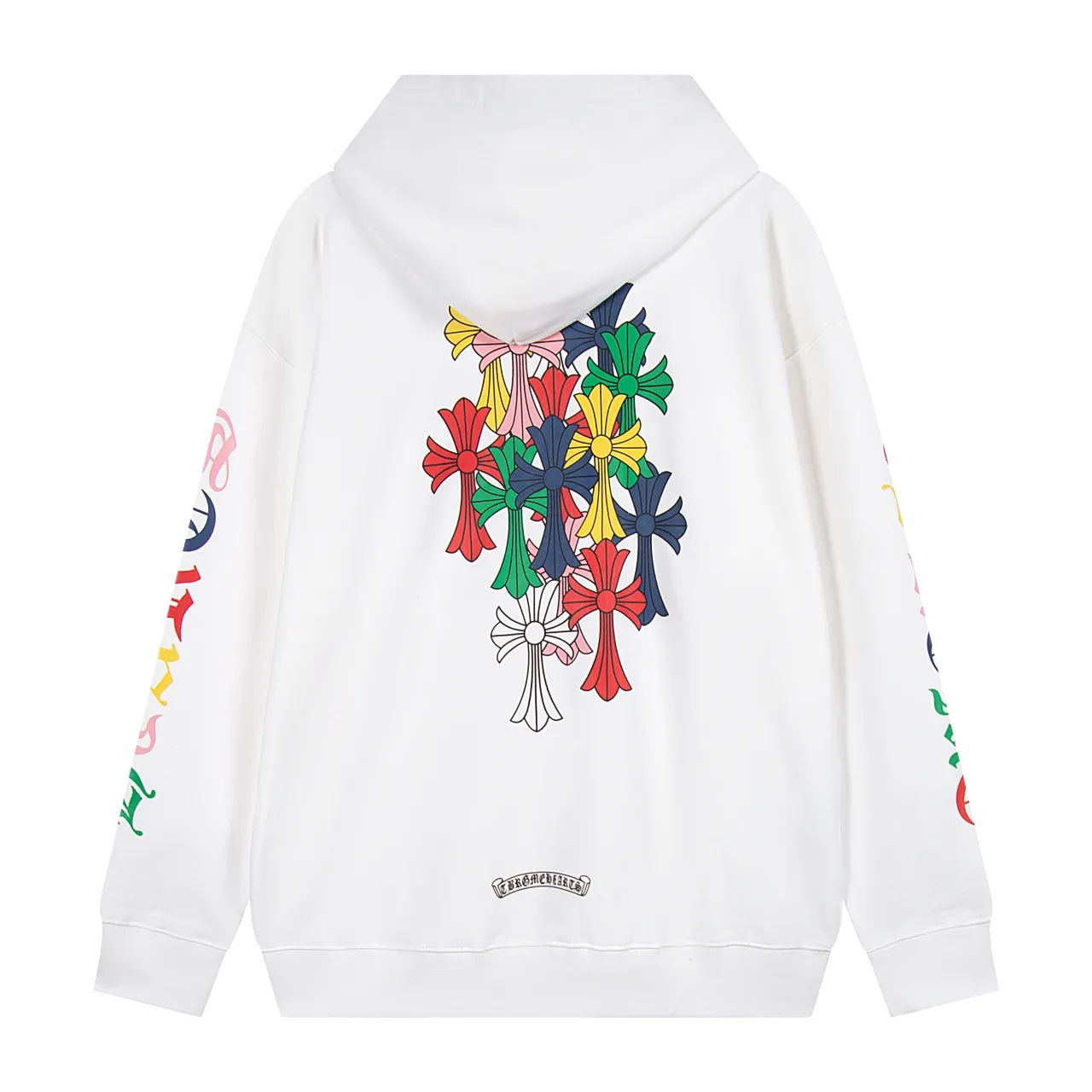 P290 Chrome Hearts Chrome Hearts Sanskrit Letter Print Phantom Color Cross Sweatshirt Size: S M L XL Color: Black, White